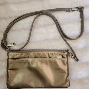 Hobo gold crossbody/wristlet